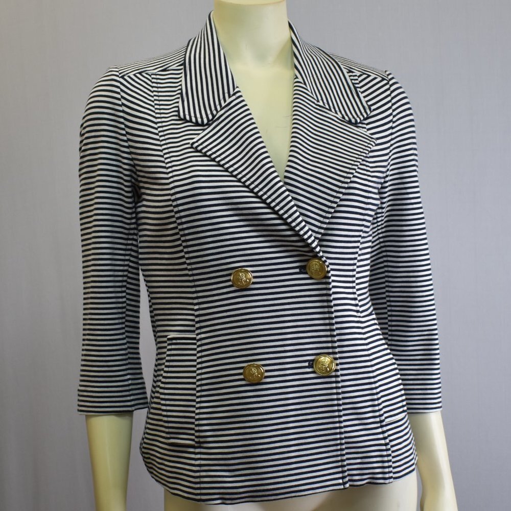 CAbi Nautical Life Jacket Striped Blazer style 823